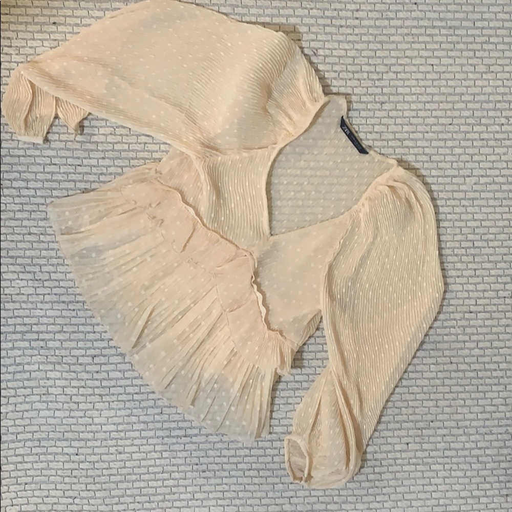 Zara Pleated Bottom Blouse